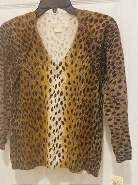 LUXURY MICHAEL KORS NWT PERFECT WOMEN'S BLOUSE W/ ATTACHED SHELL Size PM